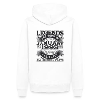 Born 1993 January 30th birthday Gift man - Men’s Premium Organic Hoodie - white - Back - Nico (187cm)