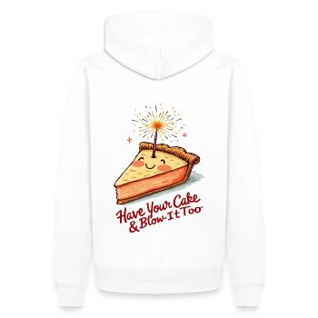 Süßer Apfelkuchen - Männer Premium Bio Hoodie - Weiß - Hinten - Nico (187cm)