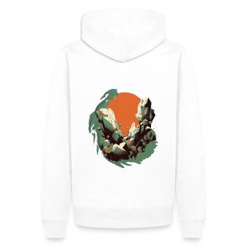 Conception inhabituelle de Boulder | Escalade | Pierres - Sweat à capuche Premium bio Homme - blanc - Dos - Nico (187cm)