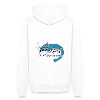 Wels Waller angeln Sportfischen Flussmonster - Männer Premium Bio Hoodie - Weiß - Hinten - Nico (187cm)