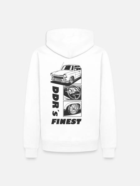 ddrs finest Trabi 601 tuning - Männer Premium Bio Hoodie - Weiß