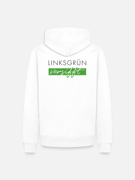 linksgrünversifft - Männer Premium Bio Hoodie - Weiß