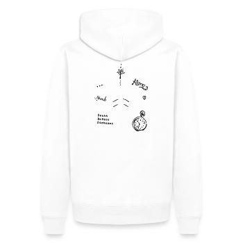 XXXTentation Tattoos - Männer Premium Bio Hoodie - Weiß - Hinten - Nico (187cm)