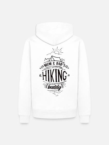 Camping Family - Vacanze con bambini - Felpa con cappuccio ecologica premium da uomo - bianco