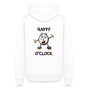 Es ist Zeit glückliche zu sein - Männer Premium Bio Hoodie - Weiß - Hinten - Nico (187cm)
