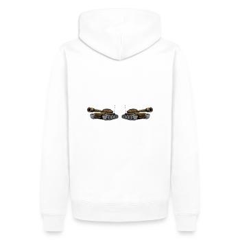 armure - Sweat à capuche Premium bio Homme - blanc - Dos - Nico (187cm)