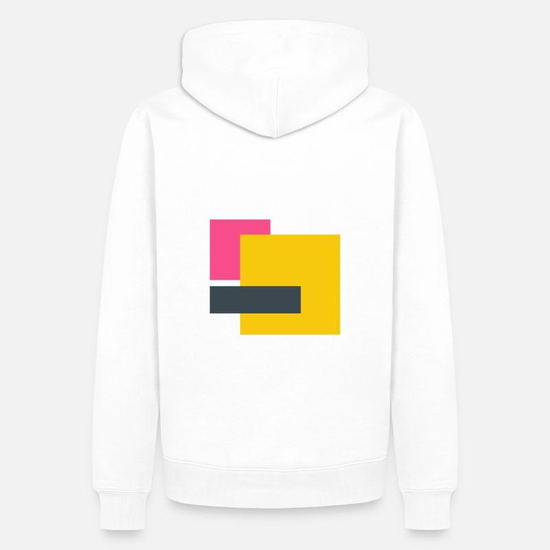 Rétroimpression TripleSquare - Sweat à capuche Premium bio Homme - blanc