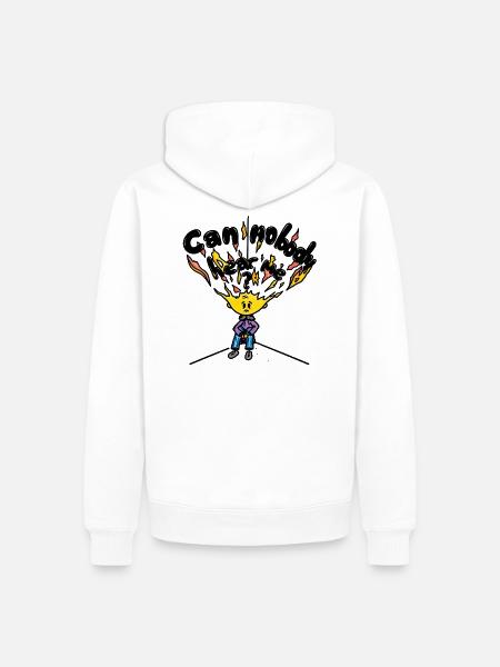 Can Nobody Hear Me - Männer Premium Bio Hoodie - Weiß