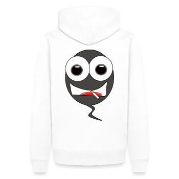 Ver noir Tuxedo - Sweat à capuche Premium bio Homme - blanc - Dos - Nico (187cm)