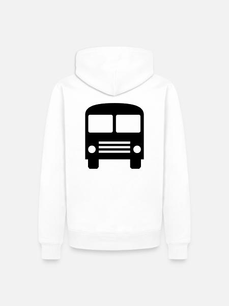 bus - Männer Premium Bio Hoodie - Weiß