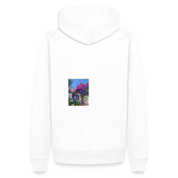Greece Flower print - Männer Premium Bio Hoodie - Weiß - Hinten - Nico (187cm)