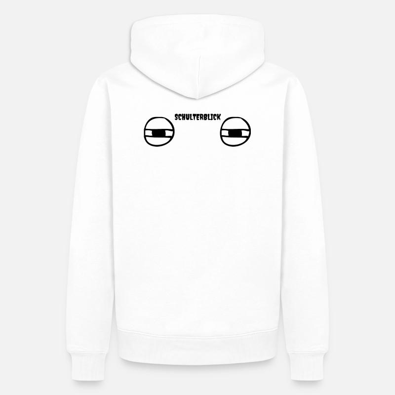 Schulterblick - Männer Premium Bio Hoodie - Weiß