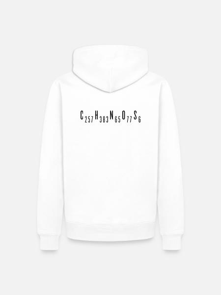 Humaninsulin-Formel - Männer Premium Bio Hoodie - Weiß