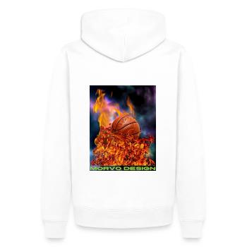 Galaxy Ball - Men’s Premium Organic Hoodie - white - Back - Nico (187cm)
