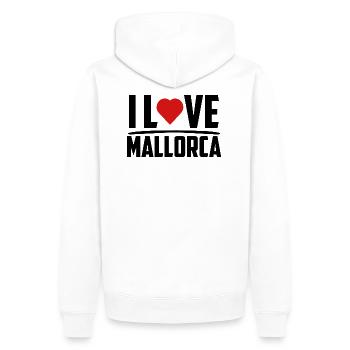 Mallorca - i love mallorca - Mallorca Fan total - Männer Premium Bio Hoodie - Weiß - Hinten - Nico (187cm)