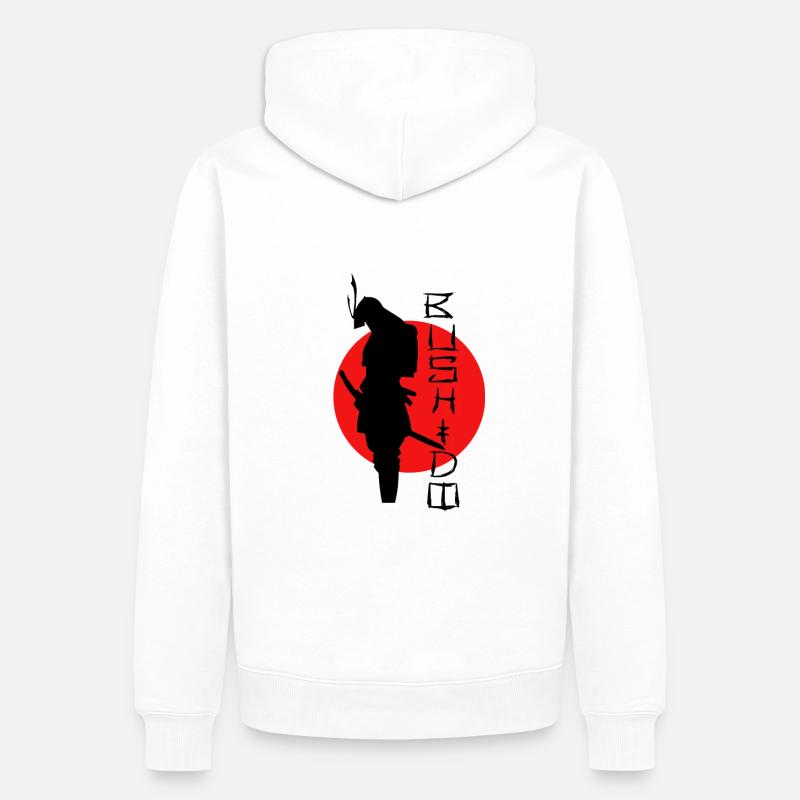 Bushido Samurai - Sweat à capuche Premium bio Homme - blanc
