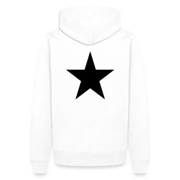 GLÜCKSSTERN - Männer Premium Bio Hoodie - Weiß - Hinten - Nico (187cm)