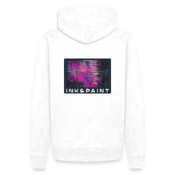 INK PAINT SINGLE ESPOSITION C - Männer Premium Bio Hoodie - Weiß - Hinten - Nico (187cm)