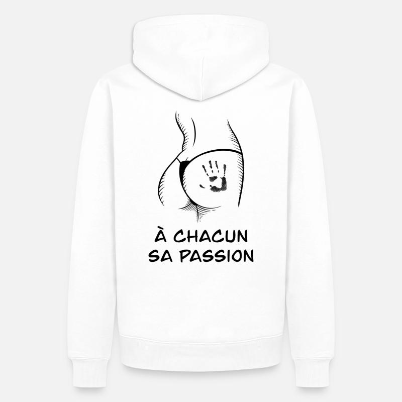 A chacun sa passion - Sweat à capuche Premium bio Homme - blanc