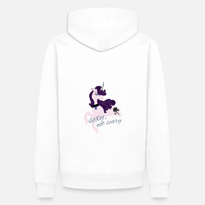 Sexy Gothik Einhorn - Männer Premium Bio Hoodie - Weiß