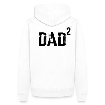 Twins Dad Dad Twin Dad Parents Dad Fun - Men’s Premium Organic Hoodie - white - Back - Nico (187cm)