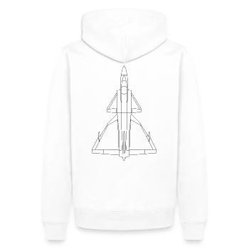Viggen - Männer Premium Bio Hoodie - Weiß - Hinten - Nico (187cm)