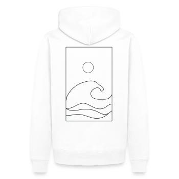 Wave Surfer Water Sports Sun Wet Fun - Men’s Premium Organic Hoodie - white - Back - Nico (187cm)