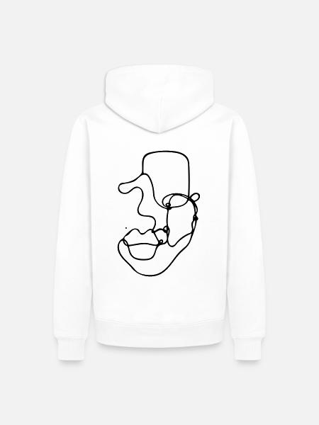Mask of.. - Men’s Premium Organic Hoodie - white
