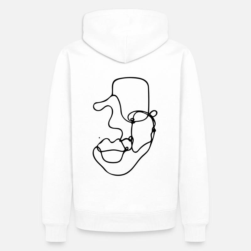 Maske von.. - Männer Premium Bio Hoodie - Weiß