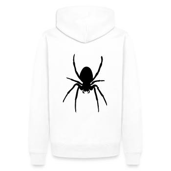 Spinne Black Spider - Men’s Premium Organic Hoodie - white - Back - Nico (187cm)