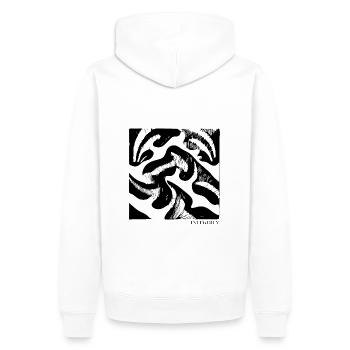 Intégrité - Conception abstraite - Sweat à capuche Premium bio Homme - blanc - Dos - Nico (187cm)