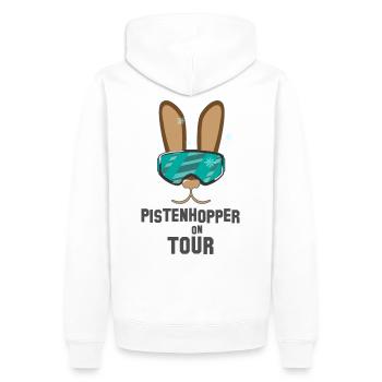 Ski Hase - Männer Premium Bio Hoodie - Weiß - Hinten - Nico (187cm)