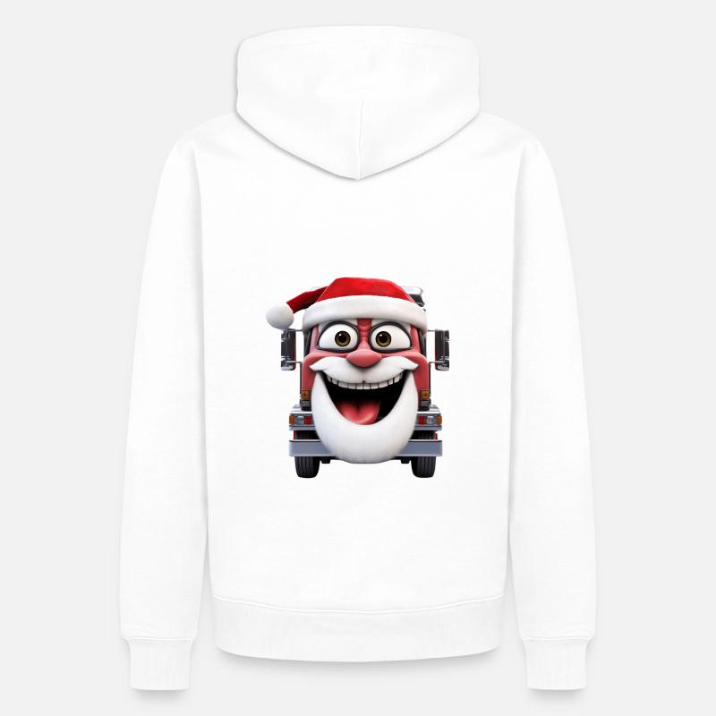 Camion de Noel - Sweat à capuche Premium bio Homme - blanc