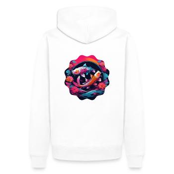 Koi Carp - Men’s Premium Organic Hoodie - white - Back - Nico (187cm)