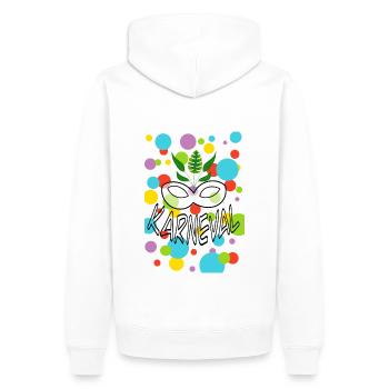 Carnival - Men’s Premium Organic Hoodie - white - Back - Nico (187cm)