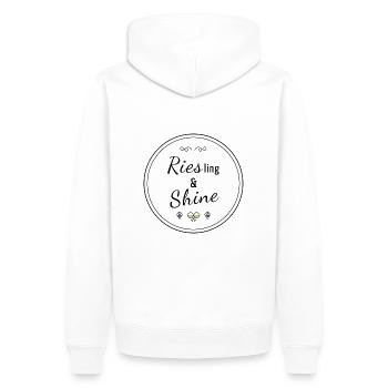 Riesling & Shine - Männer Premium Bio Hoodie - Weiß - Hinten - Nico (187cm)