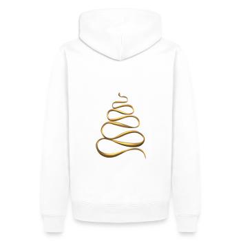 Arbre de Noël Golden Snake - Sweat à capuche Premium bio Homme - blanc - Dos - Nico (187cm)