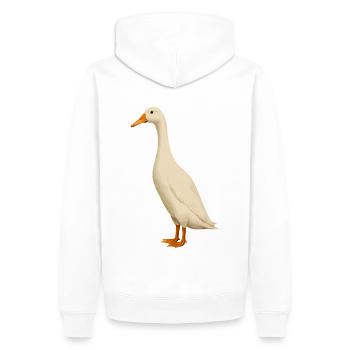 Canards Canards Drôles Canards Élevage de canards - Sweat à capuche Premium bio Homme - blanc - Dos - Nico (187cm)