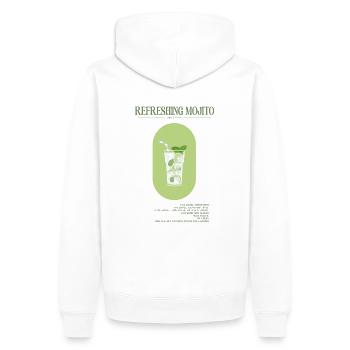Mojito Cocktail - Men’s Premium Organic Hoodie - white - Back - Nico (187cm)