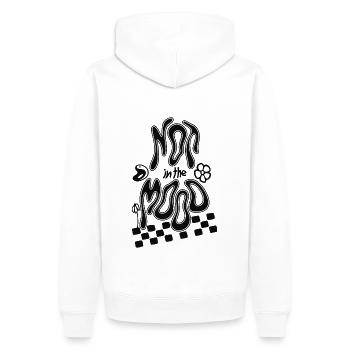 Not in the Mood Mood Design - Men’s Premium Organic Hoodie - white - Back - Nico (187cm)