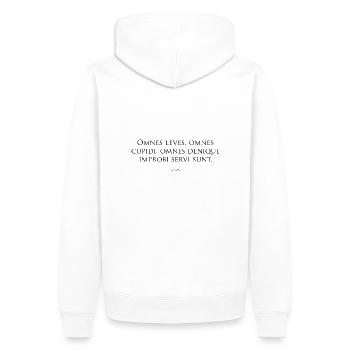 citazione, Cicerone, Paradoxa stoicorum 35, bianco - Männer Premium Bio Hoodie - Weiß - Hinten - Nico (187cm)