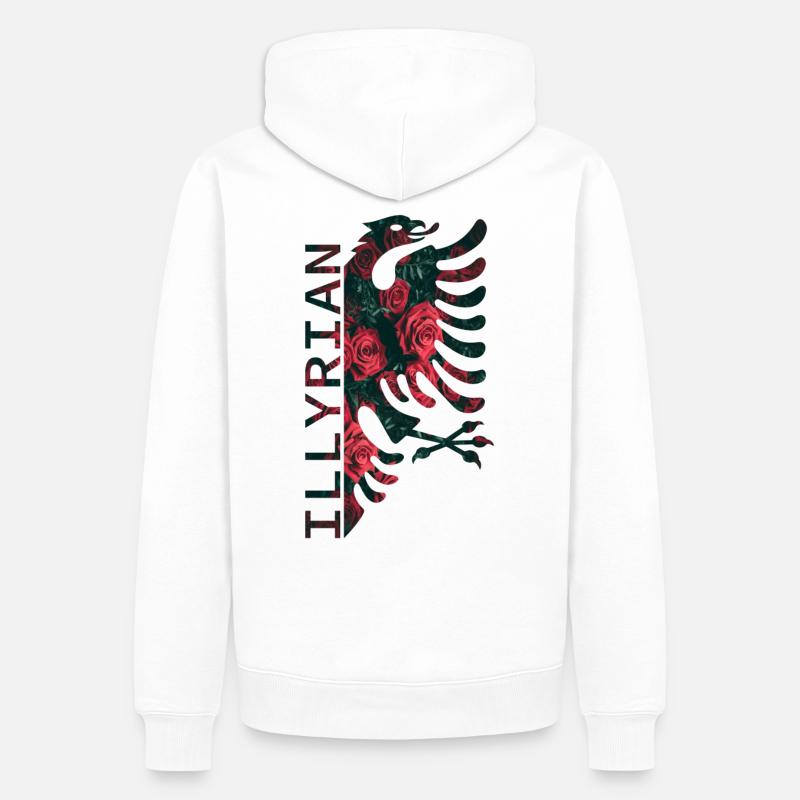 Illyrian Albanian - Männer Premium Bio Hoodie - Weiß