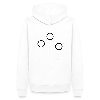 Poteau de but - Sweat à capuche Premium bio Homme - blanc - Dos - Nico (187cm)