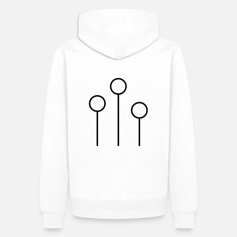 Poteau de but - Sweat à capuche Premium bio Homme - blanc