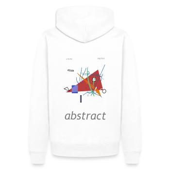 abstract Tee - Männer Premium Bio Hoodie - Weiß - Hinten - Nico (187cm)