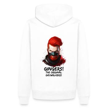 Gingers - The Original Daywalkers - Men’s Premium Organic Hoodie - white - Back - Nico (187cm)