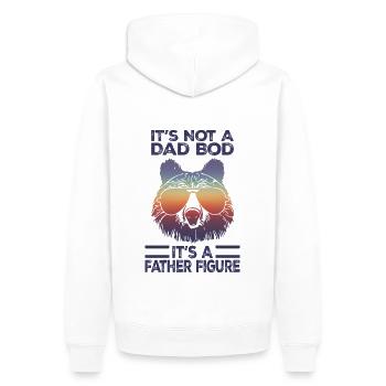 Ce n’est pas un papa Bod C’est une figure paternelle - Drôle - Sweat à capuche Premium bio Homme - blanc - Dos - Nico (187cm)