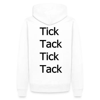 TIC Tac - Sweat à capuche Premium bio Homme - blanc - Dos - Nico (187cm)