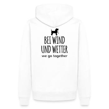 Hund lustig Gassi gehen Hundeliebhaber Sprüche - Männer Premium Bio Hoodie - Weiß - Hinten - Nico (187cm)