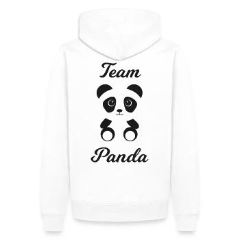 Team Panda - Männer Premium Bio Hoodie - Weiß - Hinten - Nico (187cm)